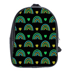 Dark Rainbow Pattern  School Bag (xl)