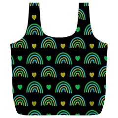 Dark Rainbow Pattern  Full Print Recycle Bag (xl)