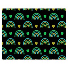 Dark Rainbow Pattern  Two Sides Premium Plush Fleece Blanket (teen Size)