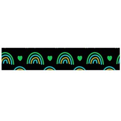 Dark Rainbow Pattern  Large Premium Plush Fleece Scarf 