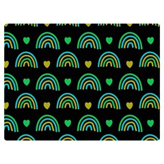 Dark Rainbow Pattern  Premium Plush Fleece Blanket (extra Small)