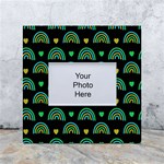 Dark Rainbow Pattern  White Box Photo Frame 4  x 6  Front