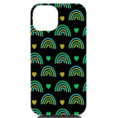 Dark Rainbow Pattern  Iphone 14 Black Uv Print Pc Hardshell Case by ConteMonfrey