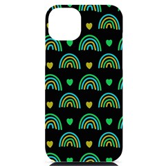 Dark Rainbow Pattern  Iphone 14 Plus Black Uv Print Pc Hardshell Case