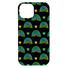 Dark Rainbow Pattern  Iphone 15 Black Uv Print Pc Hardshell Case by ConteMonfrey