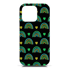 Dark Rainbow Pattern  Iphone 16 Pro Black Uv Print Pc Hardshell Case by ConteMonfrey