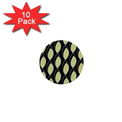 Brown Minimalist Leaves 1  Mini Buttons (10 Pack) 