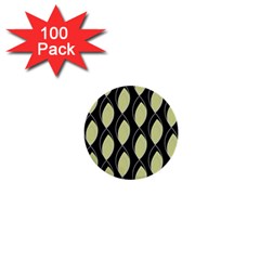 Brown Minimalist Leaves 1  Mini Buttons (100 Pack) 