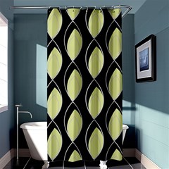 Brown Minimalist Leaves Shower Curtain 36  X 72  (stall) 