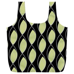 Brown Minimalist Leaves Full Print Recycle Bag (xxxl)