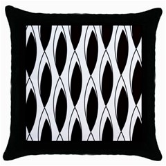 Black Minimalist Leaves Throw Pillow Case (black)