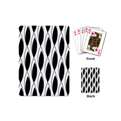 Black Minimalist Leaves Playing Cards Single Design (mini)