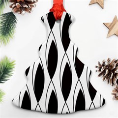 Black Minimalist Leaves Ornament (christmas Tree) 