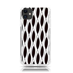 Black Minimalist Leaves Iphone 11 Tpu Uv Print Case