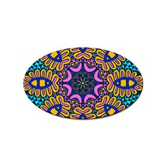 Mandala Fishes   Sticker Oval (10 Pack)