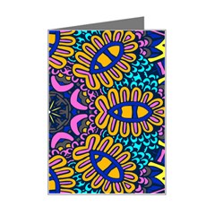 Mandala Fishes   Mini Greeting Card