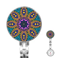 Mandala Fishes   Stainless Steel Nurses Watch