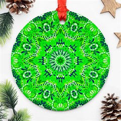 Mandala Flowers   Ornament (round)