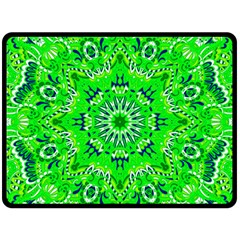 Mandala Flowers   Fleece Blanket (large)