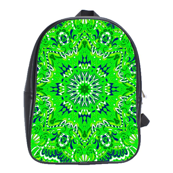 Mandala Flowers   School Bag (XL)