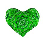 Mandala Flowers   Standard 16  Premium Heart Shape Cushions Front