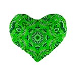 Mandala Flowers   Standard 16  Premium Heart Shape Cushions Back