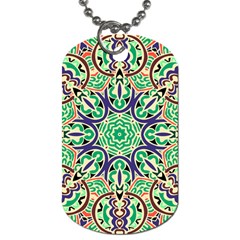 Cold Colors Mandala   Dog Tag (one Side)