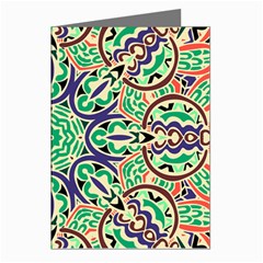 Cold Colors Mandala   Greeting Cards (pkg Of 8)