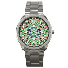 Cold Colors Mandala   Sport Metal Watch by ConteMonfrey