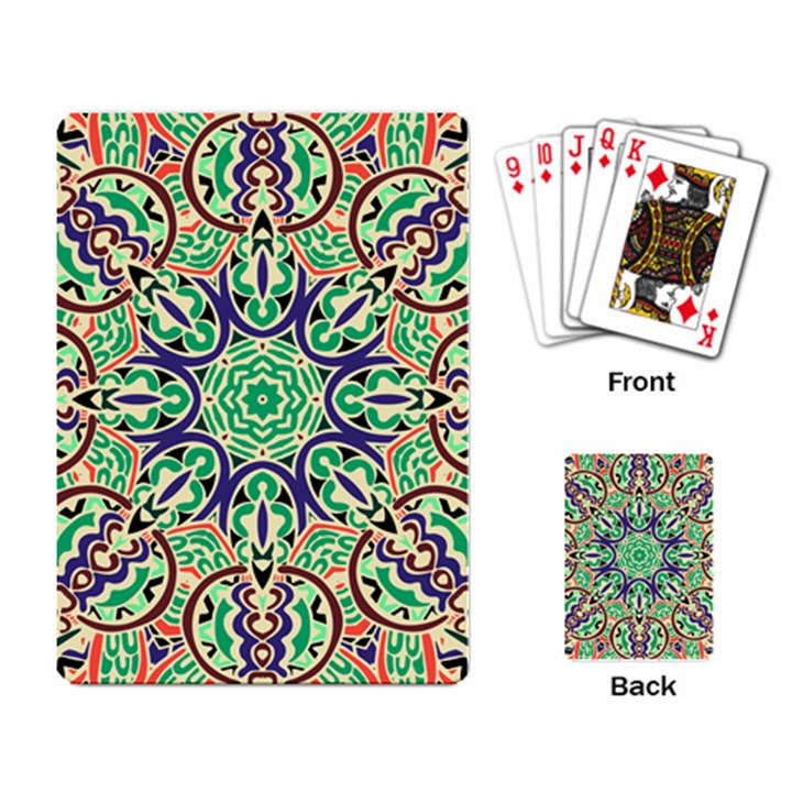 Cold Colors Mandala   Playing Cards Single Design (Rectangle)