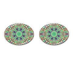 Cold Colors Mandala   Cufflinks (oval) by ConteMonfrey