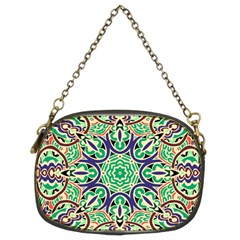 Cold Colors Mandala   Chain Purse (two Sides) by ConteMonfrey