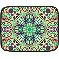 Cold Colors Mandala   Fleece Blanket (mini) by ConteMonfrey