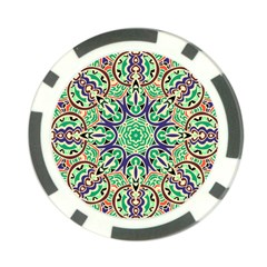 Cold Colors Mandala   Poker Chip Card Guard (10 Pack)