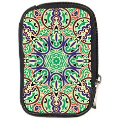 Cold Colors Mandala   Compact Camera Leather Case by ConteMonfrey