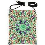 Cold Colors Mandala   Shoulder Sling Bag Front