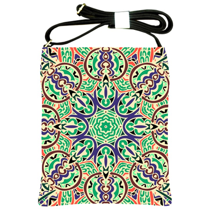 Cold Colors Mandala   Shoulder Sling Bag