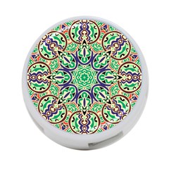 Cold Colors Mandala   4-port Usb Hub (one Side)