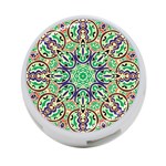 Cold Colors Mandala   4-Port USB Hub (One Side) Front