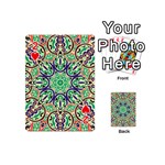 Cold Colors Mandala   Playing Cards 54 Designs (Mini) Front - Heart2