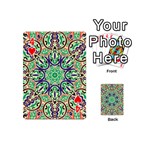 Cold Colors Mandala   Playing Cards 54 Designs (Mini) Front - Heart4