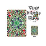 Cold Colors Mandala   Playing Cards 54 Designs (Mini) Front - Heart6