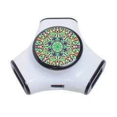 Cold Colors Mandala   3-port Usb Hub by ConteMonfrey