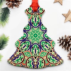 Cold Colors Mandala   Christmas Tree Ornament (two Sides) by ConteMonfrey