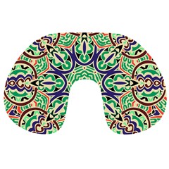 Cold Colors Mandala   Travel Neck Pillow