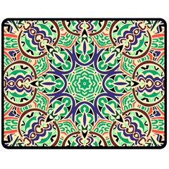 Cold Colors Mandala   Two Sides Fleece Blanket (medium) by ConteMonfrey