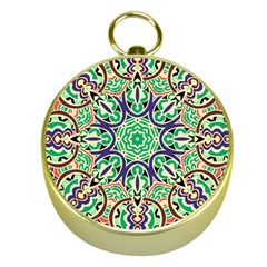 Cold Colors Mandala   Gold Compasses