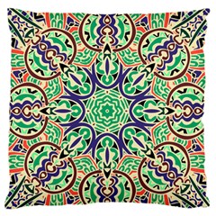 Cold Colors Mandala   Large Premium Plush Fleece Cushion Case (one Side) by ConteMonfrey