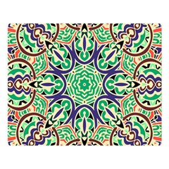 Cold Colors Mandala   Premium Plush Fleece Blanket (large)