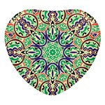 Cold Colors Mandala   Heart Glass Fridge Magnet (4 pack) Front